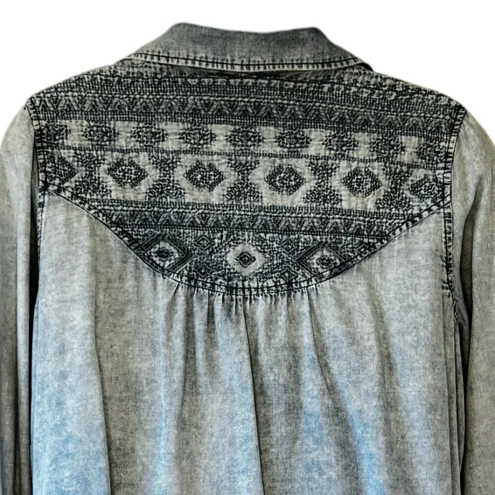 Vintage America Blue Tunic Top - Picture 7 of 10